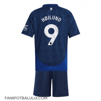 Manchester United Rasmus Hojlund #9 Echipament de Fotbal Replică 2024-25 Copii Deplasare (+ Șorturi)